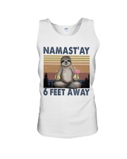 Namastay 6 Feet Away Unisex Tank tile