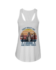 I Drink And I Know Things Ladies Flowy Tank tile