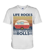 Life Rocks When Your Home V-Neck T-Shirt thumbnail