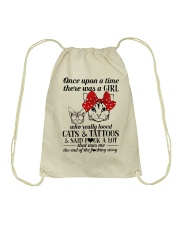Cats And Tattoos Drawstring Bag tile