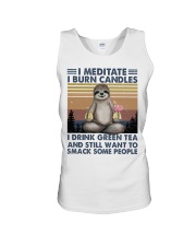 I Meditate I Burn Candles Unisex Tank thumbnail