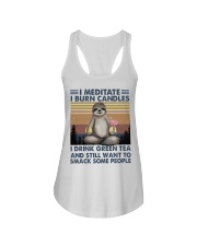 I Meditate I Burn Candles Ladies Flowy Tank thumbnail