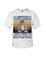I Meditate I Burn Candles Youth T-Shirt thumbnail