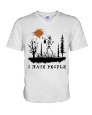 I Hate People V-Neck T-Shirt thumbnail