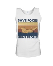 Save Foxes Hunt People Unisex Tank thumbnail