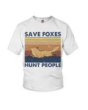 Save Foxes Hunt People Youth T-Shirt thumbnail