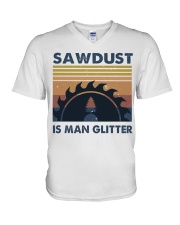 Sawdust Is Man Glitte V-Neck T-Shirt tile