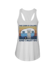 The Cabin Is Calling Ladies Flowy Tank tile