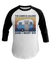 The Cabin Is Calling Baseball Tee tile