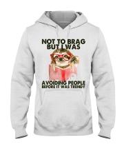 Not To Brag But I Was Hooded Sweatshirt front