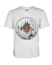 Let The Compass V-Neck T-Shirt tile