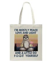 Im Mostly Peace Love Light Tote Bag tile