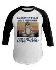 Im Mostly Peace Love Light Baseball Tee tile
