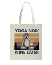 Yoga Now Wine Later Tote Bag tile