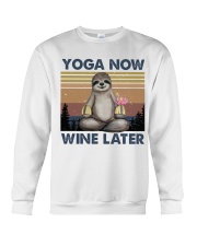 Yoga Now Wine Later Crewneck Sweatshirt tile