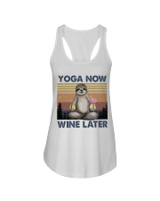 Yoga Now Wine Later Ladies Flowy Tank tile