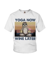 Yoga Now Wine Later Youth T-Shirt tile