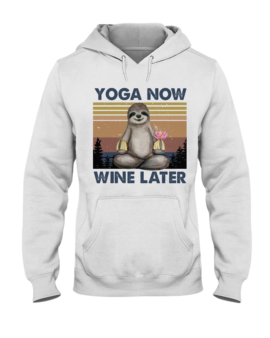 Yoga Now Wine Later Hooded Sweatshirt