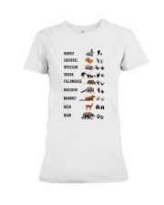 Woodland Animal Tracks Premium Fit Ladies Tee tile