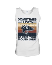 Keep Your Mouth Shut Unisex Tank tile