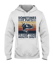 Keep Your Mouth Shut Hooded Sweatshirt front