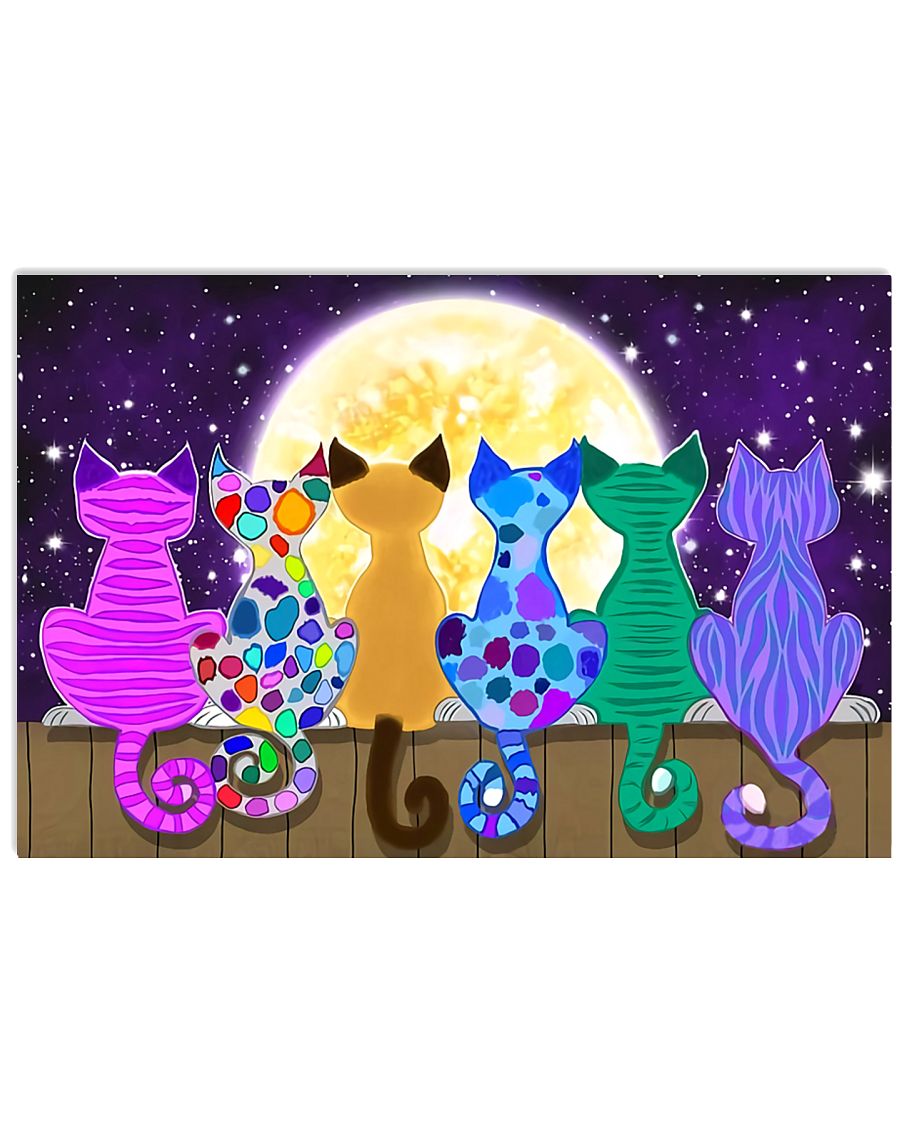 Color Cats Art 17x11 Poster