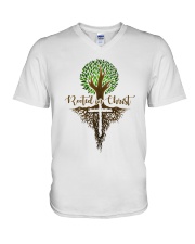 Rooted In Christ V-Neck T-Shirt thumbnail