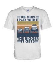 The More I Play Whit It V-Neck T-Shirt tile
