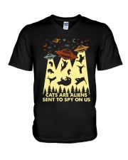 Cats Are Aliens V-Neck T-Shirt tile