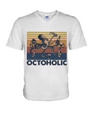 Octoholic Funny Shirt V-Neck T-Shirt tile