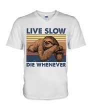 Live Slow Die Whenever V-Neck T-Shirt tile