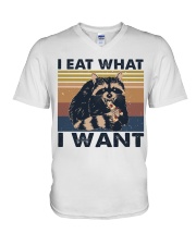 I Eat What I Want V-Neck T-Shirt tile