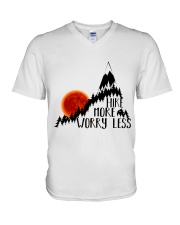 -Hike More Worry Less V-Neck T-Shirt tile