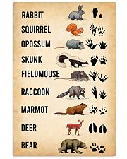 Woodland Animal Tracks 11x17 Poster front