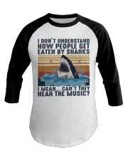 How People Get Eaten By Sharks Baseball Tee tile