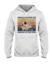 Animals Waiting For Hooded Sweatshirt front