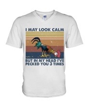 I May Look Calm V-Neck T-Shirt thumbnail