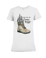 Always Take The Scenic Route Premium Fit Ladies Tee tile