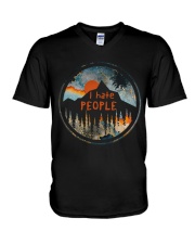 I Hate People V-Neck T-Shirt tile