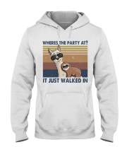 Where The Party At Hooded Sweatshirt front