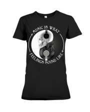 Music Is What Feeling Premium Fit Ladies Tee tile