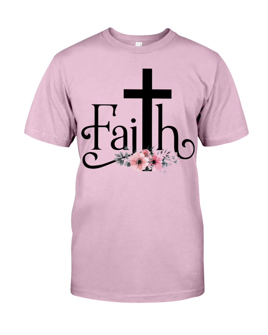 Faith Pink FLower Classic T-Shirt
