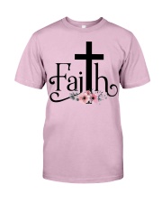 Faith Pink FLower Classic T-Shirt front