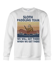 Sloth Paddling Team Crewneck Sweatshirt tile