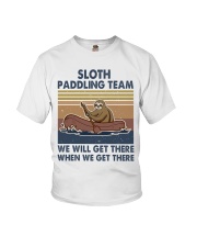 Sloth Paddling Team Youth T-Shirt tile