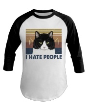 I Hate People Baseball Tee tile