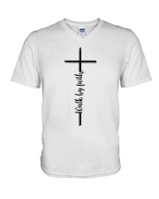 Walk By Faith V-Neck T-Shirt thumbnail
