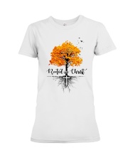 Rooted In Christ Premium Fit Ladies Tee tile