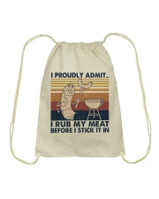 I Proudly Admit I Rub My Meat Drawstring Bag tile