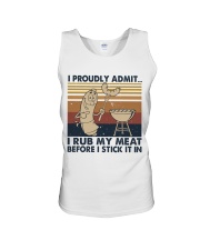 I Proudly Admit I Rub My Meat Unisex Tank tile